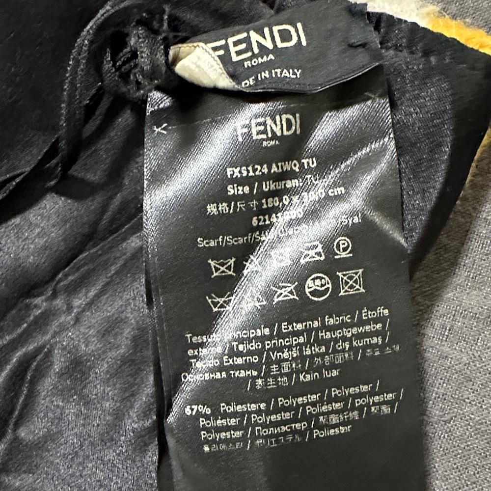 Fendi Multicolor Patterned Scarf NWT - image 4